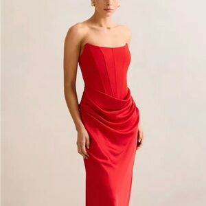 NEW Ever New Isra Drape Strapless Maxi Dress, 8